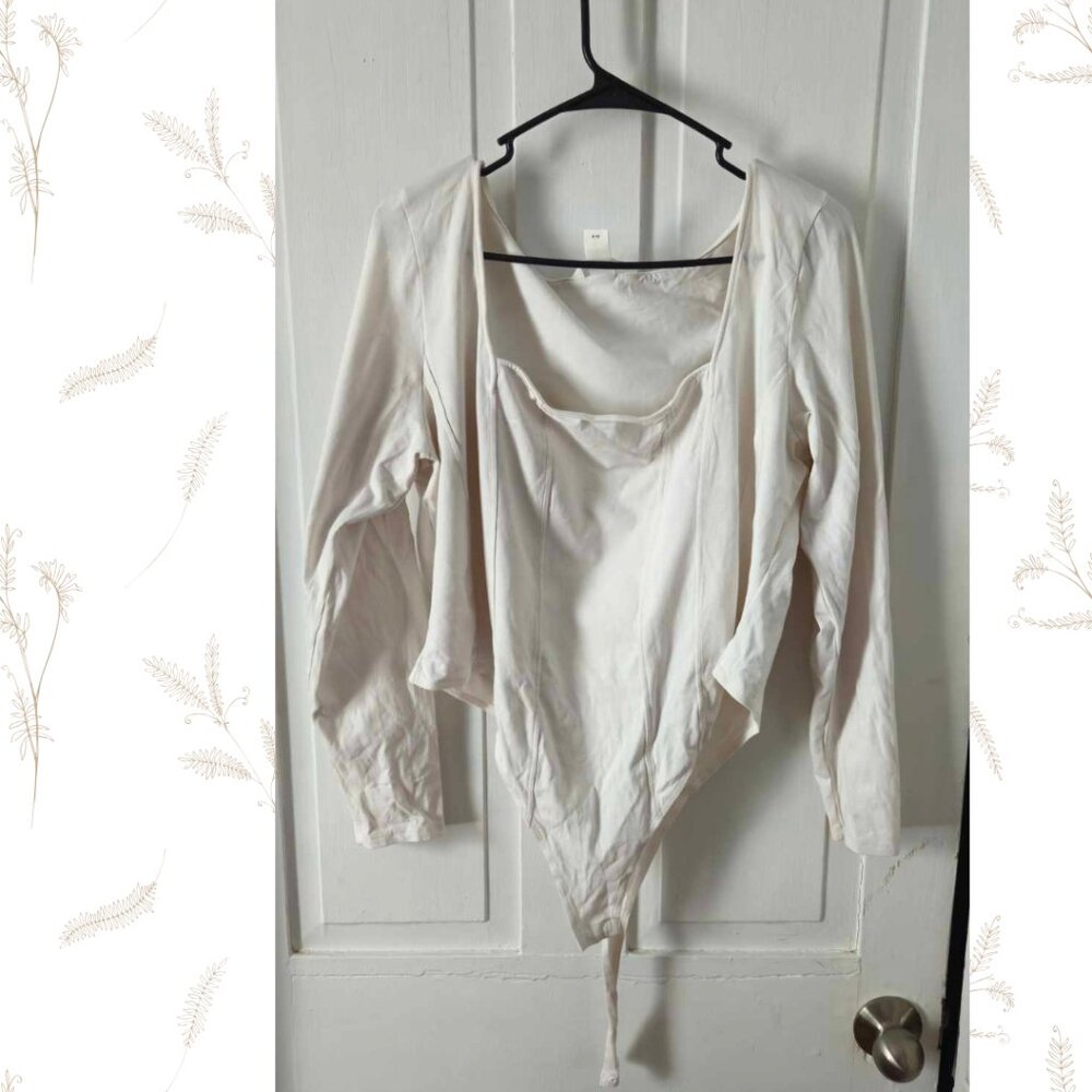H&M Square Neck Body Suit Sz XXL